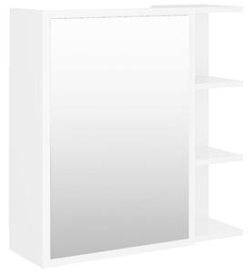 Spegelskåp för badrum vit 62,5x20,5x64 cm konstruerat trä