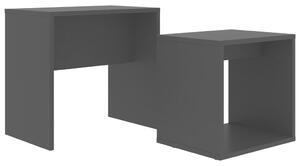Soffbord set svart 48x30x45 cm konstruerat trä