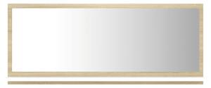 Spegelskåp vit och sonoma-ek 90x10,5x37 cm konstruerat trä