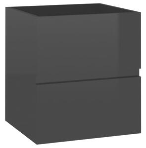 Tvättställsskåp svart högglans 41x38,5x45 cm spånskiva