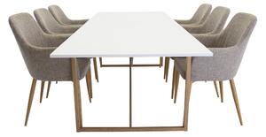 Matgrupp Pinner matbord och 6st Comfort matstolar