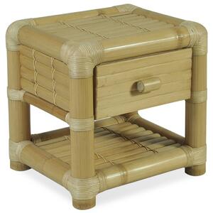 Sängbord 45x45x40 cm bambu naturlig