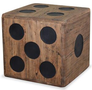 Förvaringsbox mindi-trä 40x40x40 cm tärningsdesign