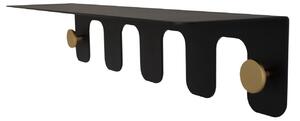 KRALJEVIC WALL SHELF Vägghylla - Svart Mässing