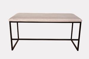 KRALJEVIC BENCH Bänk - Svart Sammet Beige
