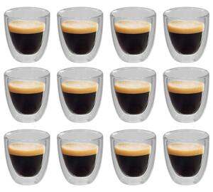 Espressoglas dubbelväggiga 12 st 80 ml