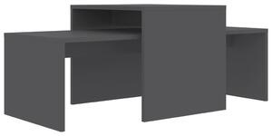 Soffbord set grå 100x48x40 cm konstruerat trä