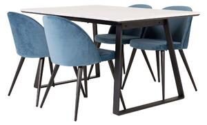 Matgrupp Estelle med 4st matstolar Velvet