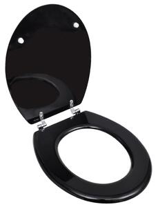 Toalettsits MDF lock enkel design svart