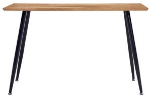 Matbord ek och svart 120x60x74 cm MDF