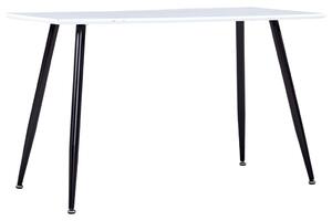 Matbord vit och svart 120x60x74 cm MDF
