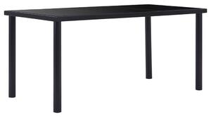 Matbord svart 160x80x75 cm härdat glas