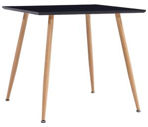 Matbord svart och ek 80,5x80,5x73 cm MDF