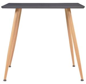 Matbord grå och ek 80,5x80,5x73 cm MDF