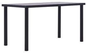 Matbord svart och betonggrå 140x70x75 cm MDF