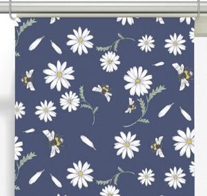 Blomstersurr panelgardiner 2-pack - Blå