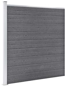 WPC-staketpanel 7 fyrkantig + 1 vinklad 1311x186 cm grå