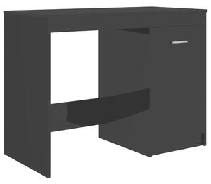 Skrivbord svart högglans 100x50x76 cm konstruerat trä
