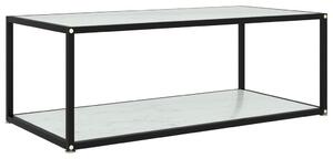 Soffbord vit 100x50x35 cm härdat glas
