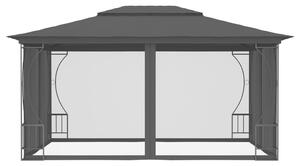 Paviljong med nät 300x400x265 cm antracit