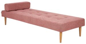 Dagbädd Rosa Tygklädsel Modern Minimalistisk Beliani