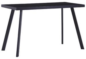 Matbord svart 120x60x75 cm härdat glas
