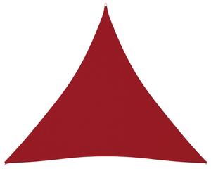 Solsegel oxfordtyg trekantigt 4x4x4 m röd