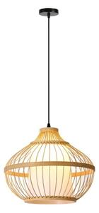 Immax 08256L - Ljuskrona med textilsladd PINCHOS 1xE27/40W/230V diameter 40 cm bambu