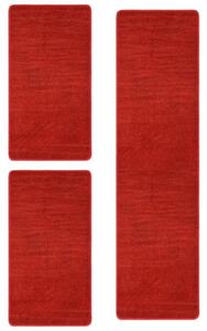 Sovrumsmattor 3 st långhårig röd
