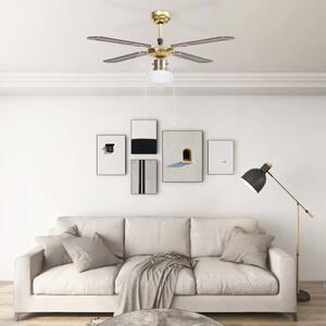 Takfläkt med lampa 106 cm brun