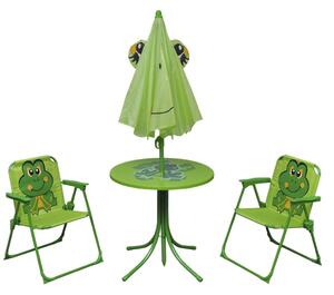 Cafébord för barn med parasoll 3 delar grön