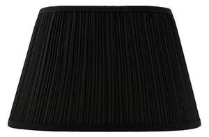 Oval plisserad lampskärm i svart - 28 cm