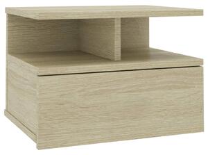 Svävande sängbord sonoma-ek 40x31x27 cm konstruerat trä