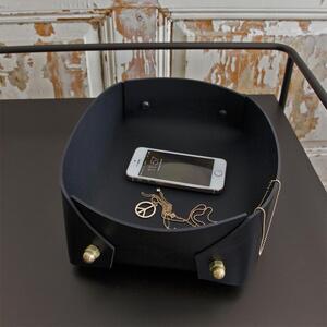 Coco Baby Box - Förvaringslåda i läder - Med silverdetaljer