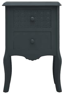 Nattduksbord grå 43x32x65 cm MDF