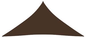 Solsegel Oxfordtyg trekantigt 4x5x5 m brun
