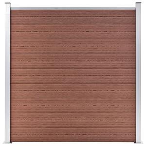 WPC-staketpanel 10 fyrkantig + 1 vinklad 1830x186 cm brun