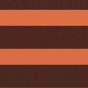 Balkongskärm orange och brun 90x300 cm oxfordtyg