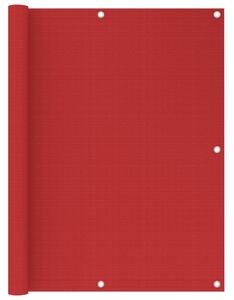 Balkongskärm röd 120x300 cm HDPE
