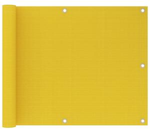 Balkongskärm gul 75x600 cm HDPE
