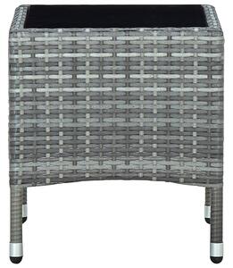 Trädgårdsbord grå 40x40x45 cm konstrotting