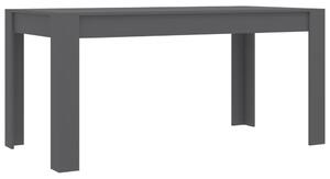 Matbord grå 160x80x76 cm spånskiva