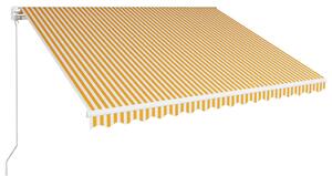 Markis manuellt infällbar 400x300 cm gul och vit