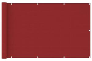 Balkongskärm röd 120x600 cm HDPE