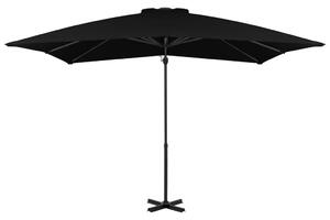 Frihängande parasoll med aluminiumstång svart 250x250 cm