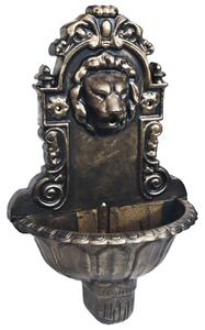 Väggfontän lejonhuvud brons
