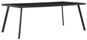 Matbord svart 200x100x75 cm härdat glas