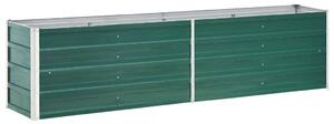 Odlingslåda upphöjd galvaniserat stål 240x40x45 cm grön