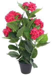 Konstväxt Hortensia med kruka 60 cm röd