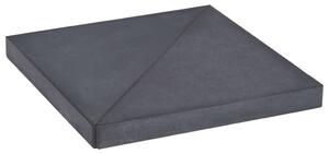 Viktplatta för parasoll svart granit fyrkantig 15 kg